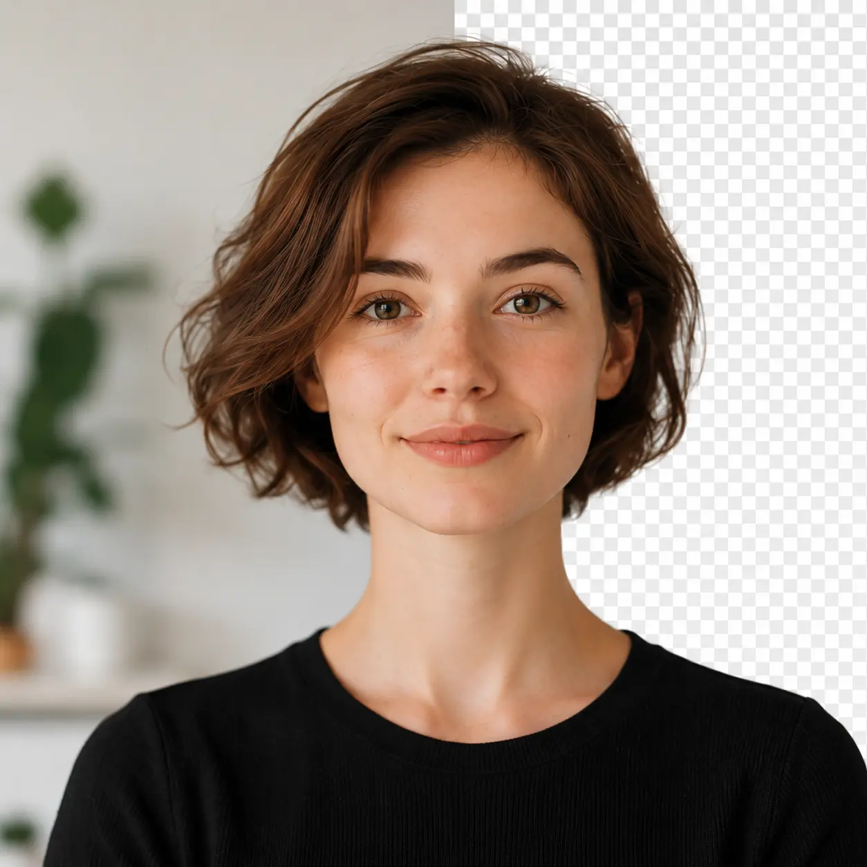 Avatar photo before and after background removal